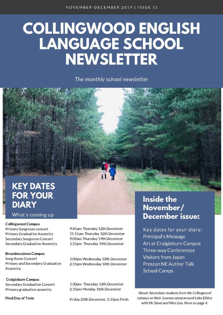 Newsletter November December 2019